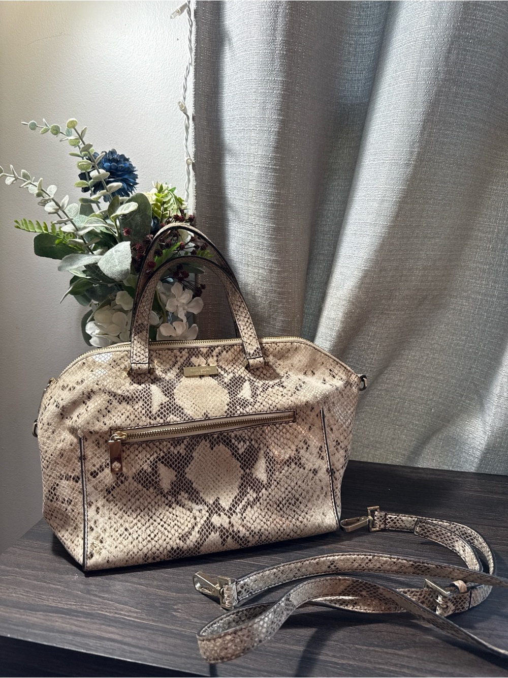 Kate Spade Parliament Square Exotic Savanna Satchel